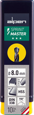 Alpen Sprint Master HSS Jobber Drill Bits 10.2mm - 16.0mm