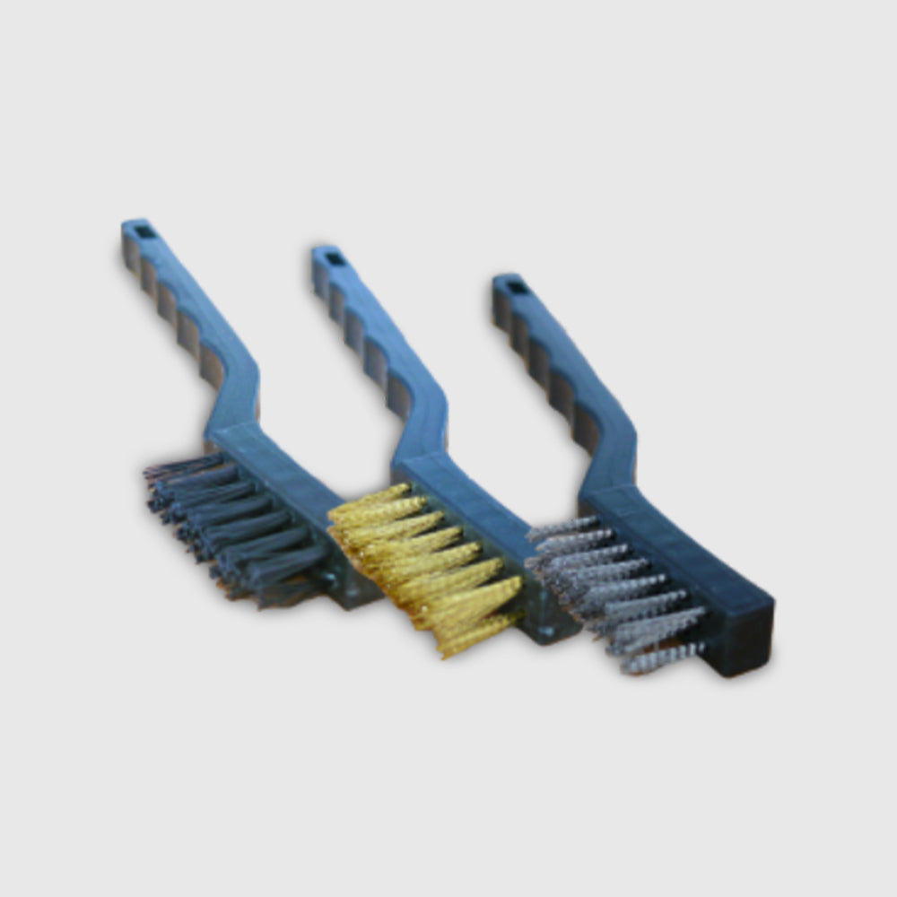 3pc Plastic Handled Spark Plug Brush Pack