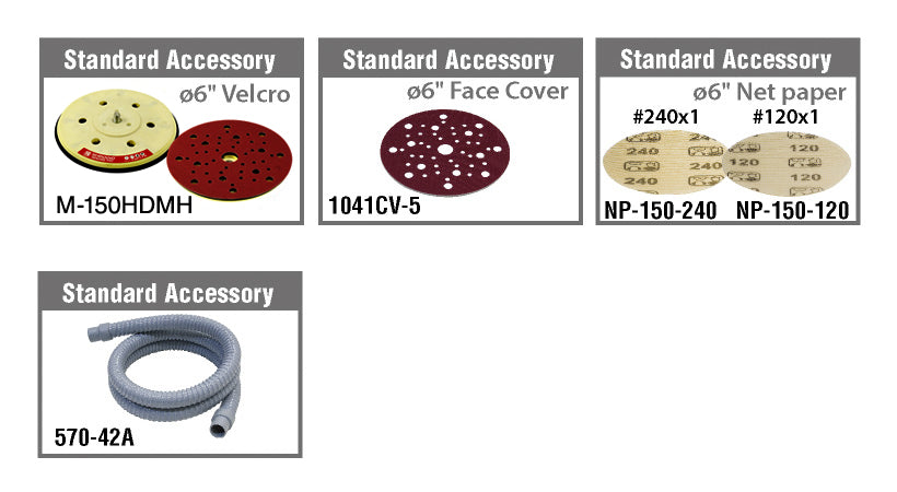 Shinano Central Vacuum Dual Action Sander SI-3121-6