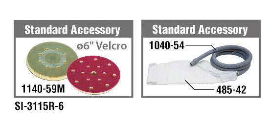 Shinano Self Vacuum Geared Dual Action Sander SI-3115R-6