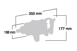 Shinano 1″ Impact Wrench SI-1870L (Inside Trigger Model)
