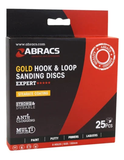 150mm Gold Hook and Loop Sanding Discs