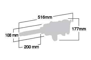 Shinano 1″ Impact Wrench SI-1876L (Inside Trigger Model)